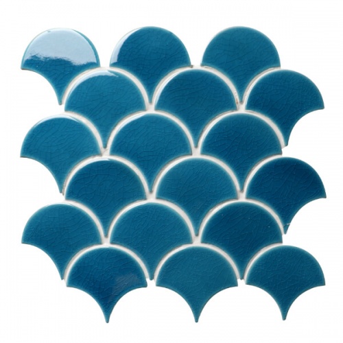 Ca Pietra Atlantis Scallop Porcelain Ultramarine